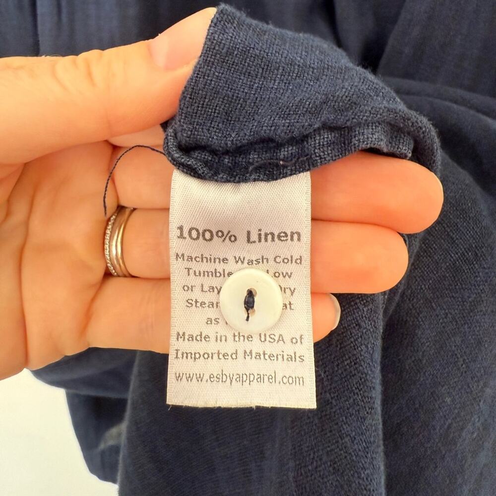 Esby Agnes Blue Striped Linen Dress - Picture 6 of 7